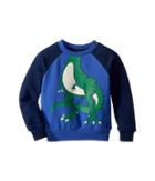Joules Kids Novelty Dino Sweatshirt (toddler/little Kids) (dazzling Blue) Boy's T Shirt