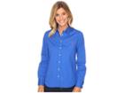 U.s. Polo Assn. Solid Single Pocket Long Sleeve Shirt (nautical Blue) Women's Long Sleeve Button Up