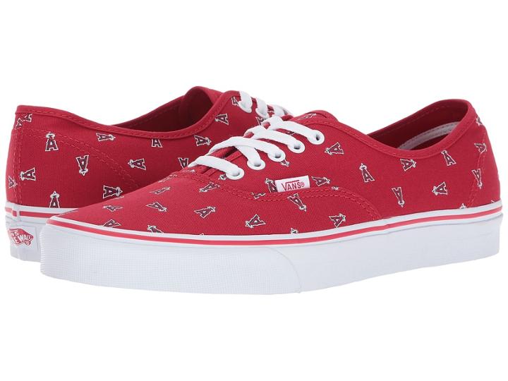 Vans Authentic X Mlb ((mlb) Anaheim Angels/red) Shoes