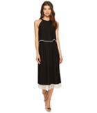 Kensie Slinky Knit Midi Dress Ks7k7991 (black Combo) Women's Dress