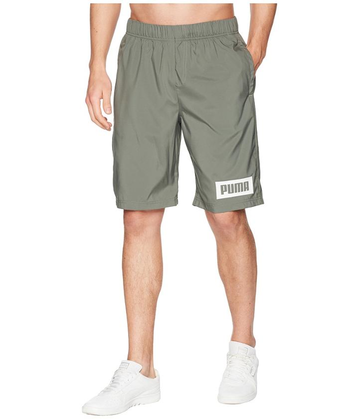 Puma Puma Rebel Woven Shorts (castor Gray/white) Men's Shorts