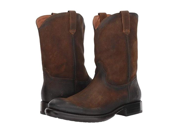 Frye Duke Roper (wheat Waxed Suede) Cowboy Boots