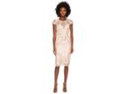 Marchesa Notte Embroidered Cocktail W/ Cap Sleeves (blush) Women's Dress