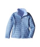 The North Face Kids Reversible Mossbud Swirl Jacket (little Kids/big Kids) (grapemist Blue Denim Print (prior Season)) Girl's Coat