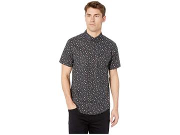 Rvca Folk Short Sleeve Woven (rvca Black) Men's Clothing