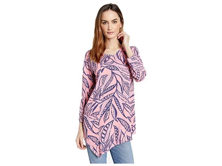 Fresh Produce Palm Leaves Ella Tunic (peony Pink) Women's Blouse