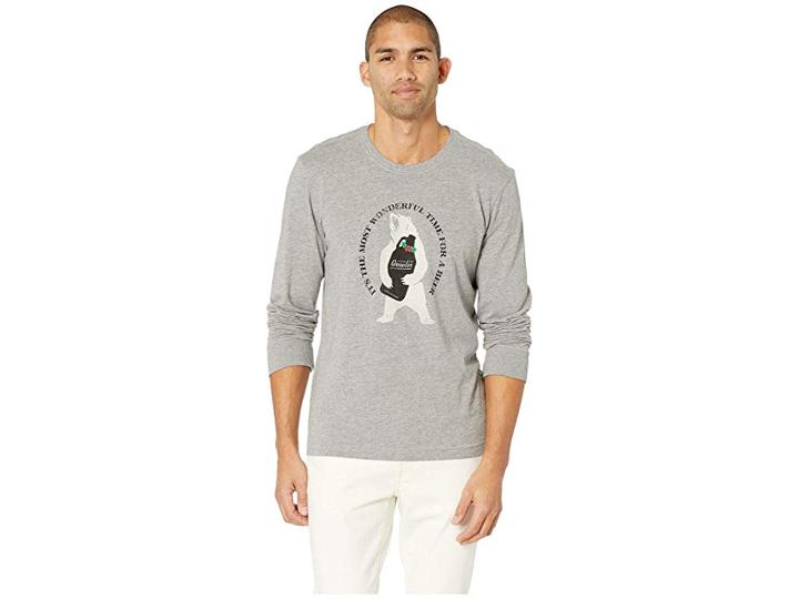 Life Is Good Wonderful Time Crusher Long Sleeve T-shirt (heather Gray) Men's T Shirt