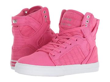 Supra Kids Skytop (little Kid/big Kid) (pink/silver/white) Kids Shoes