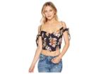 Flynn Skye Bodhi Crop (pastel Blooms) Women's Clothing
