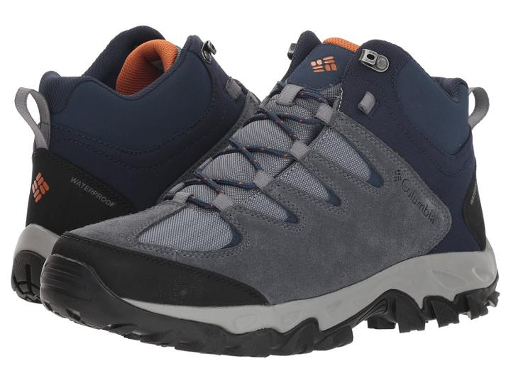 Columbia Buxton Peaktm Mid Waterproof (grey Ash/bright Copper) Men's Hiking Boots