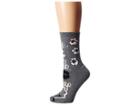 Hue Novelty Cozy Slipper Sock With Grippers (charcoal) Women's Crew Cut Socks Shoes