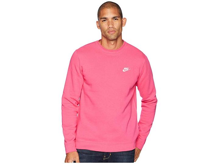 Nike Club Fleece Pullover Crew (watermelon/white) Men's Fleece