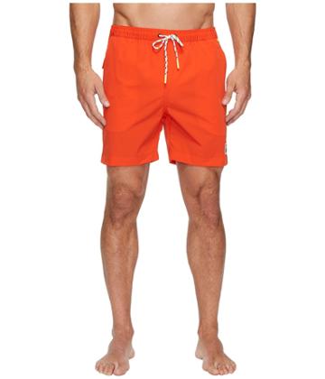 Psycho Bunny Solid Swim Trunks (sunset) Men's Swimwear