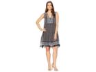 Dylan By True Grit Alessandra Sheer Rayon With Metallic Button Front Dress With Lining (black) Women's Dress