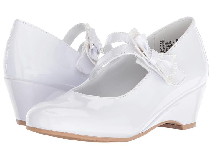 Rachel Kids Judith (little Kid/big Kid) (white Patent) Girl's Shoes