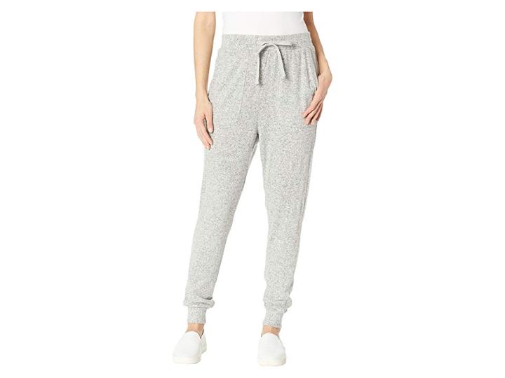 Bb Dakota Circling Back Soft Knit Joggers (heather Grey) Women's Casual Pants