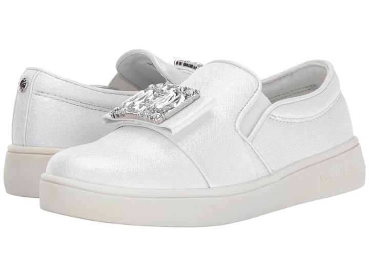 Michael Michael Kors Kids Ivy Cara (little Kid/big Kid) (white Saffiano) Girl's Shoes