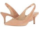 Charles By Charles David Amy Slingback Pump (nude Suede) Women's Wedge Shoes