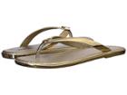 Michael Michael Kors Jet Set Mk Jelly (gold Metallic Pvc/metallic Weave Embossed Pu) Women's Sandals