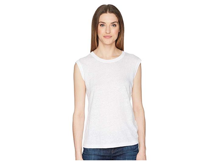 Vince Muscle Tank Top (optic White) Women's Sleeveless