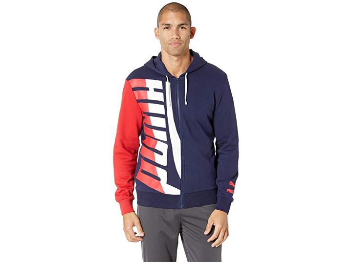 Puma Loud Pack Full Zip Hoodie (peacoat) Men's Sweatshirt