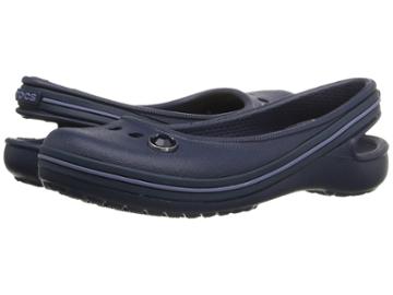 Crocs Kids Genna Ii Gem Flat Gs (toddler/little Kid/big Kid) (navy/bijou Blue) Girls Shoes