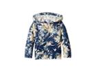 Ralph Lauren Baby Floral French Terry Hoodie (infant) (blue/cream Multi) Girl's Sweatshirt