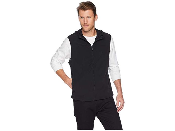 Perry Ellis Hooded Tech Total Stretch Vest (black) Men's Vest
