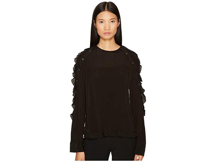 Preen By Thornton Bregazzi Oda Blouse (black) Women's Blouse