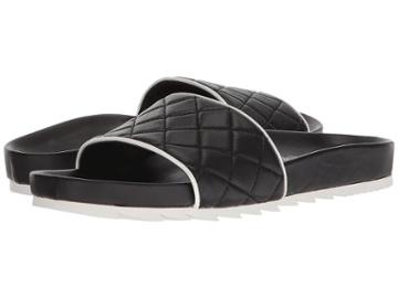 J/slides Edge (black Leather) Women's Slide Shoes