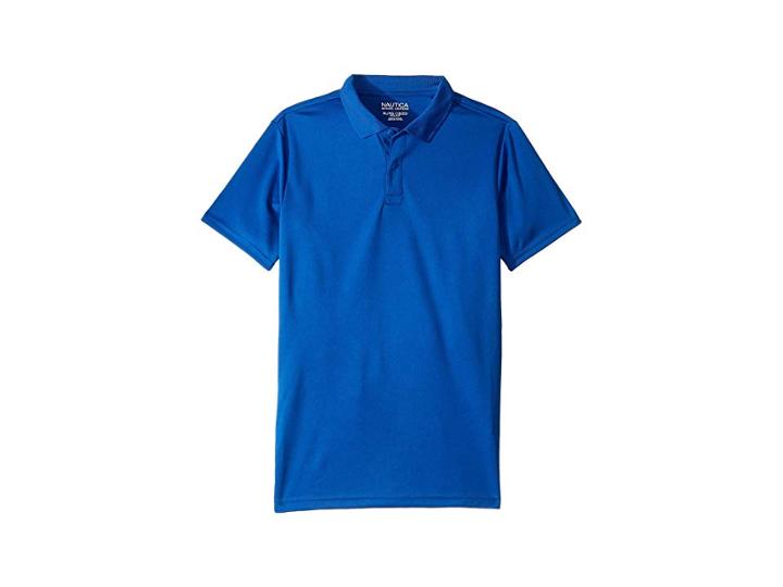 Nautica Kids Short Sleeve Performance Polo (big Kids) (royal) Boy's Short Sleeve Pullover