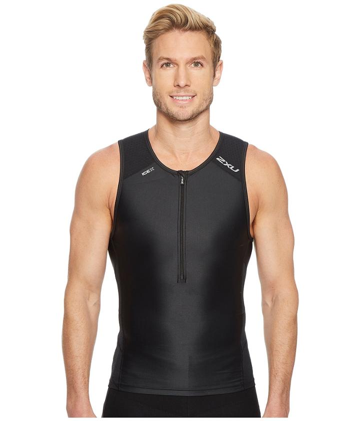 2xu Perform Tri Singlet (black/black) Men's Clothing
