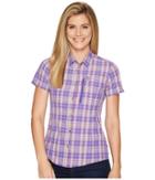 Fjallraven Abisko Hike Shirt Short Sleeve (purple) Women's Short Sleeve Button Up