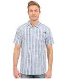 The North Face Short Sleeve Traverse Plaid Shirt (cosmic Blue/faded Denim Plaid (prior Season)) Men's Short Sleeve Button Up