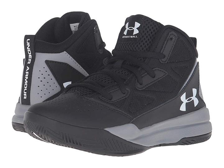 Under Armour Kids Ua Bgs Jet Mid Basketball (big Kid) (black/steel/white) Boys Shoes