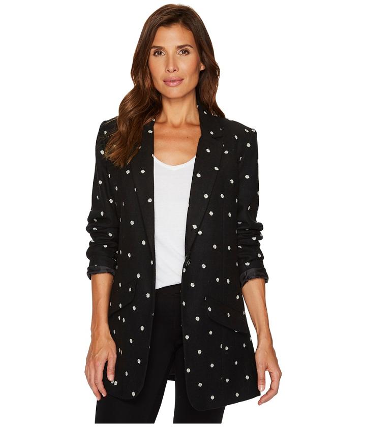 Religion Passion Blazer (jet Black/white) Women's Coat