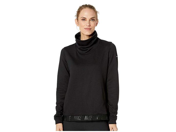 Nike Dry Training Top (black/cool Grey) Women's Long Sleeve Pullover