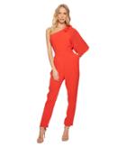 Adelyn Rae Willow One Shoulder Jumpsuit (red) Women's Jumpsuit & Rompers One Piece