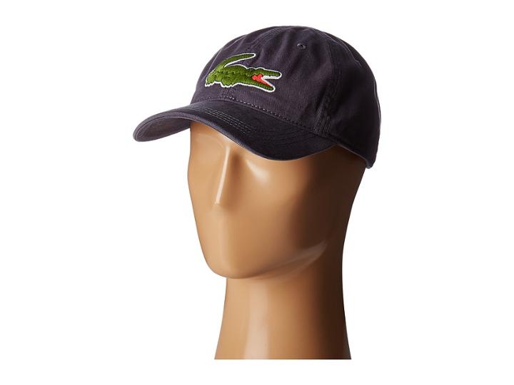 Lacoste Big Croc Gabardine Cap (graphite) Baseball Caps