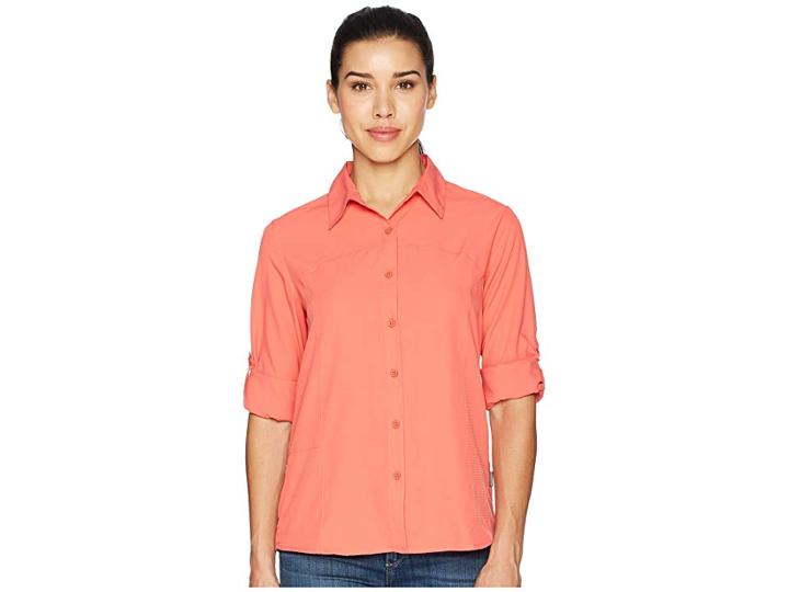White Sierra Gobi Desert Long Sleeve Shirt (watermelon) Women's Long Sleeve Pullover