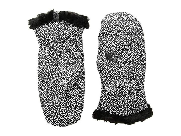 The North Face Kids Reversible Mossbud Swirl Mitt (big Kids) (tnf White Mini Dot Print/tnf Black) Extreme Cold Weather Gloves
