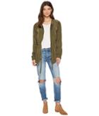 Kensie Sandwashed Micro Fabric Jacket Ks3k2284 (pine) Women's Coat