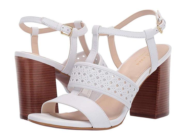 Cole Haan Cherie Grand Block Sandal (optic White Weave) Women's Shoes