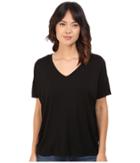 Splendid Rayon Jersey Wedge Tee (black) Women's T Shirt