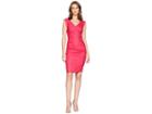 Nicole Miller Andrea Stretch Linen Dress (shocking Rosa) Women's Dress