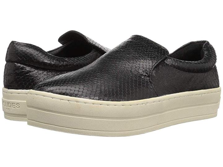 J/slides Harry (black Embossed Leather) Women's Shoes