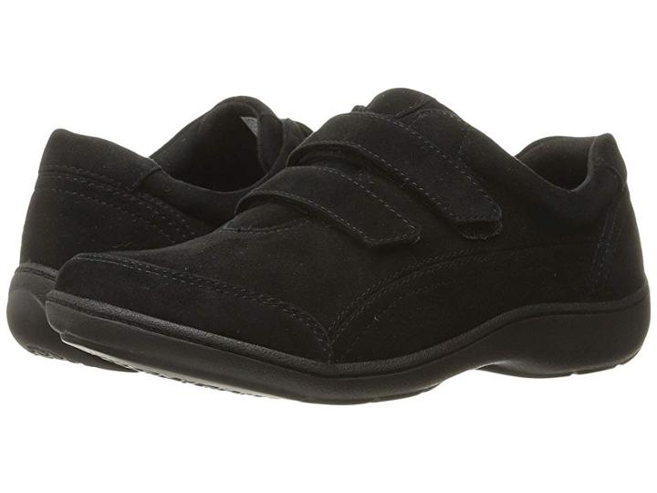 Aravon Bromly Double Strap (black Suede) Women's  Shoes