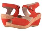 Dansko Charlotte (tomato Milled Nubuck) Women's Wedge Shoes