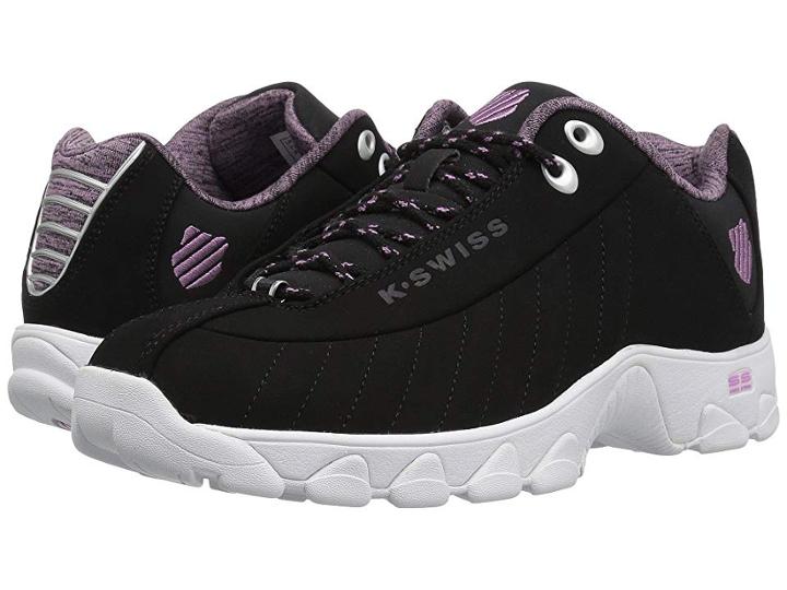 K-swiss St329 Cmf (black/smoky Grape/white) Women's Lace Up Casual Shoes