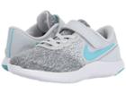 Nike Kids Flex Contact Psv (little Kid) (pure Platinum/polarized Blue/cool Grey) Girls Shoes